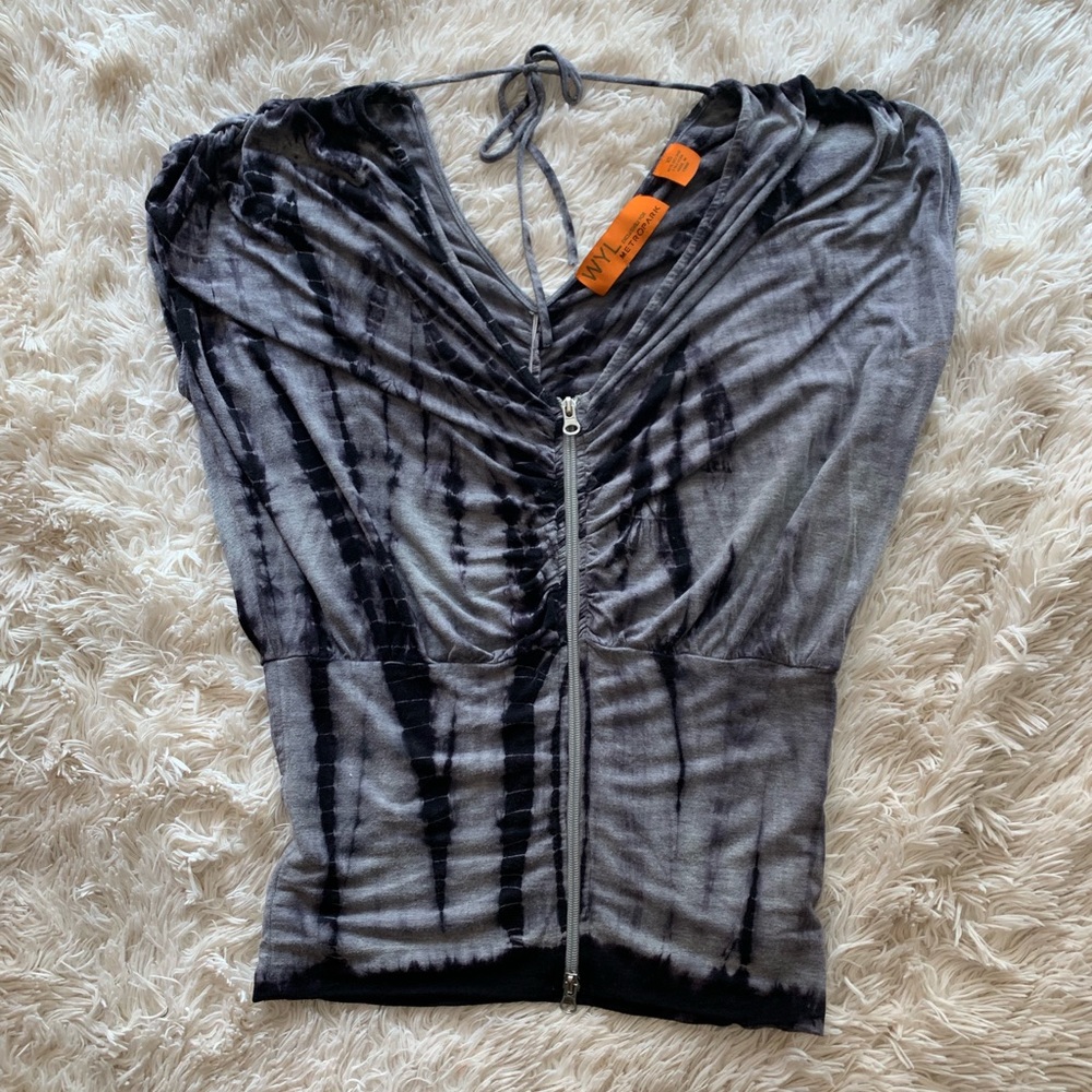 wyl metropark cute zip up jacket short sleeve